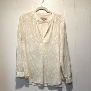 Loft ivory blouse size L